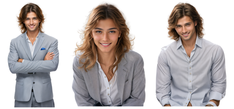 Smile of Success. Collection of Confident Businesspeople.