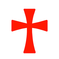 Obraz premium Religion cross icon on a Transparent Background