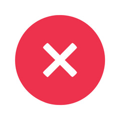 Obraz premium Cross x vector icon on a Transparent Background