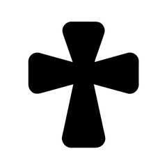 Fototapeta premium Religion cross icon on a Transparent Background