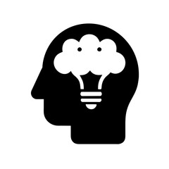 Brainstorm icon vector graphic on a Transparent Background