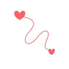 Hand drawn heart route 