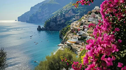 Cercles muraux Plage de Positano, côte amalfitaine, Italie Positano resort, Italy