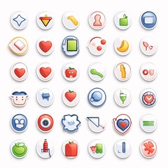 collection of social media icons on a white background. Vector illustration.