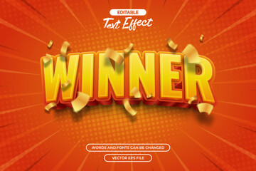 Winner editable text effect
