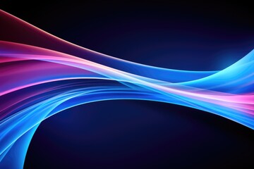 Abstract background with blue and pink curved lines