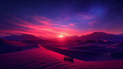 Fototapeta na wymiar Desert sunset view background
