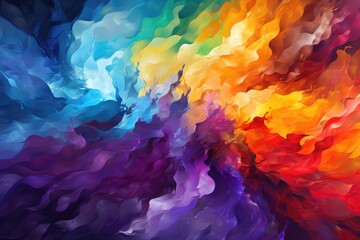 Colorful cloud painting, perfect for artistic projects - obrazy, fototapety, plakaty