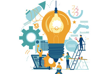 Innovating Business Models: Disrupting Industries and Creating New Opportunities, Vector Illustration
