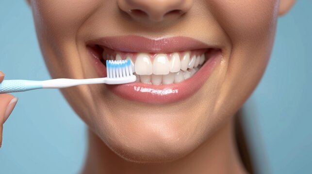 brushing teeth, oral health concept generative ai