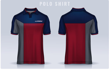 t-shirt polo templates design. uniform front and back view.	