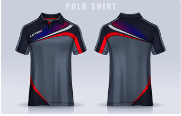 t-shirt polo templates design. uniform front and back view.	