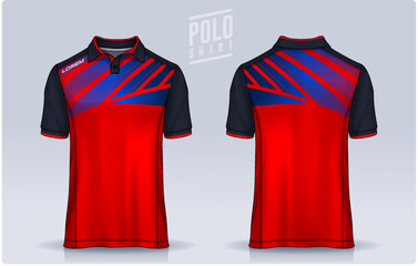 t-shirt polo templates design. uniform front and back view.	