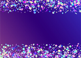 Hologram Burst. Falling Banner. Holographic Glitter. Purple 3d Background. Disco Surprise Template. Unicorn Paper. Light Texture. Digital Design. Blue Hologram Burst
