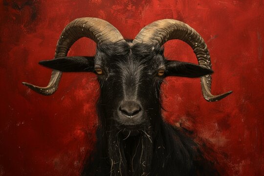 Bathomet goat satana. Cult animal. Generate Ai