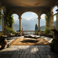 Fototapeta premium luxury switzerland house