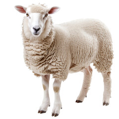 Fototapeta premium Sheep on transparent background, png 