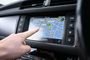 Car gps navigation system map