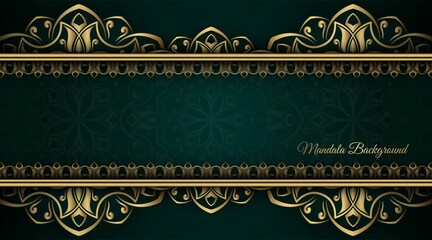 Luxury Background With Golden Mandala Ornament 14 - obrazy, fototapety, plakaty