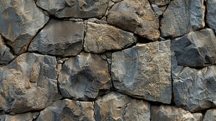 A dry stone wall is a wall built without mortar. The stones are carefully selected and fitted together to create a strong and durable structure.