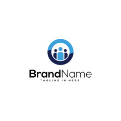 people accounting and consulting logo vector