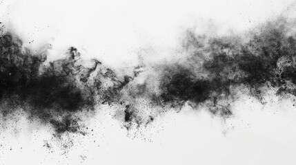 A striking black and white photo of a smoke cloud. Perfect for illustrating environmental issues - obrazy, fototapety, plakaty