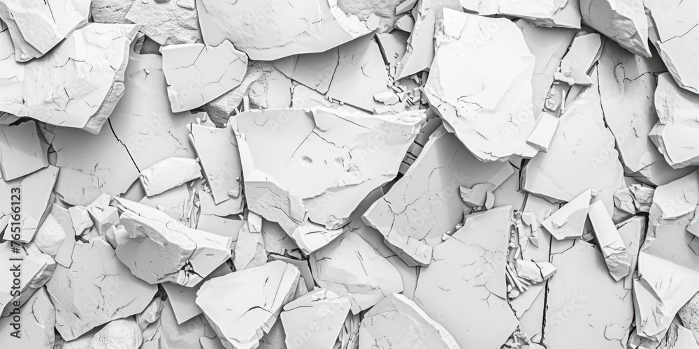 Poster close up of broken paper pieces. useful for concepts of destruction and recycling