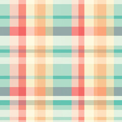 seamless pattern of madras plaid in beachy colors - obrazy, fototapety, plakaty