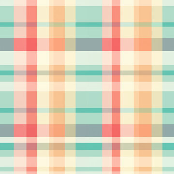 seamless pattern of madras plaid in beachy colors