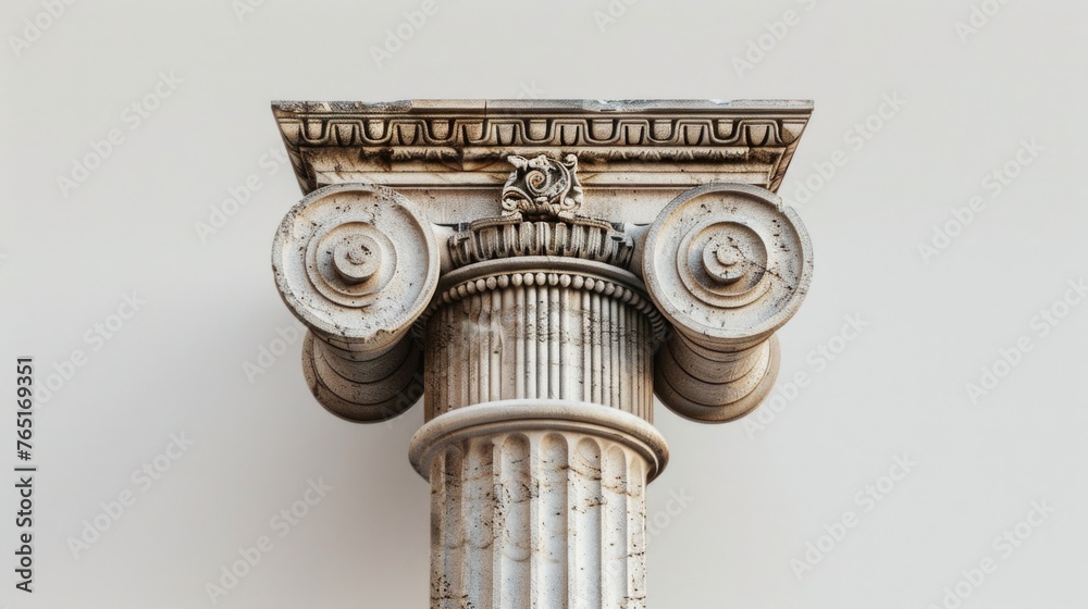 Fototapete detailed view of a clock mounted on a column, suitable for time-related concepts