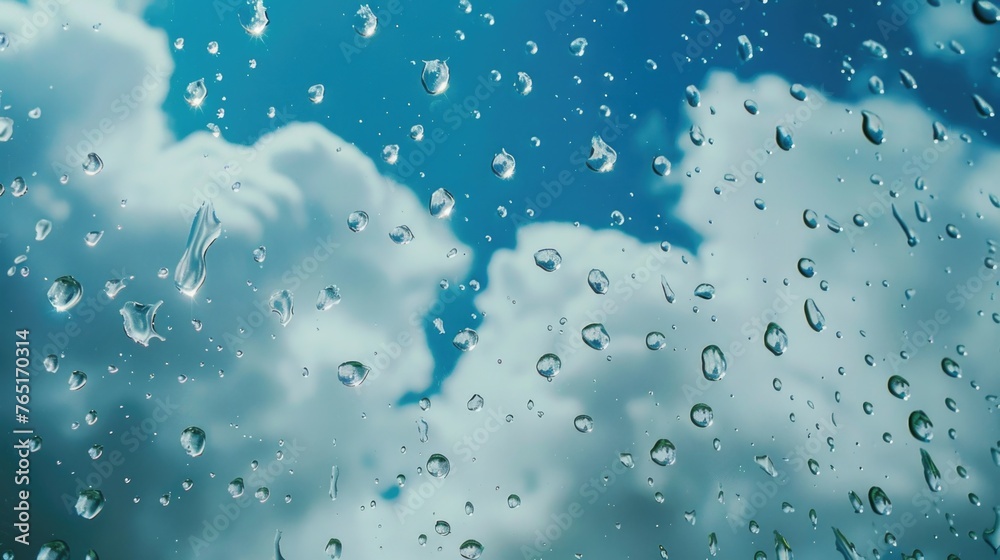 Poster rain drops on a window, suitable for weather-related projects