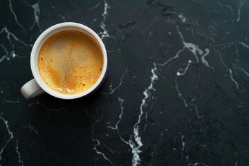 A simple image of a coffee cup on a table. Suitable for various design projects