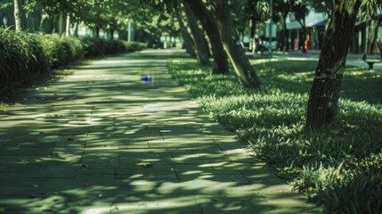 hallway of a beautiful park generative ai