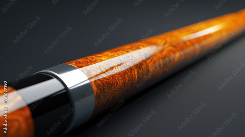 Poster a detailed view of a pen placed on a table. ideal for office and school concepts