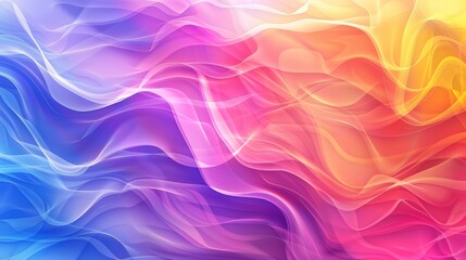 Abstract fluid pattern with a colorful gradient and 3D effect. Vibrant digital wallpaper for creative design
