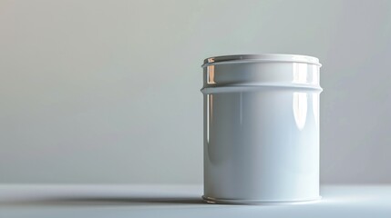 A white container placed on a table, ideal for home organization