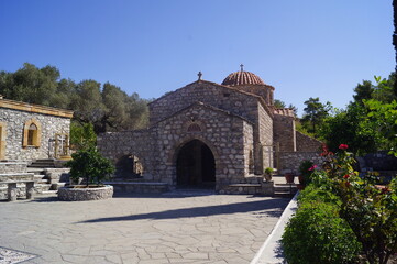 The Church of Moni Thari (Tharri Monastery) in Laerma, Rhodes (Greece), dedicated to the Archangel Michael