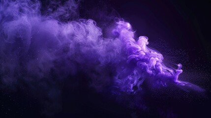 Detailed view of a swirling purple smoke cloud, perfect for design projects