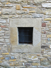 fragment of a stone wall made of large blocks
