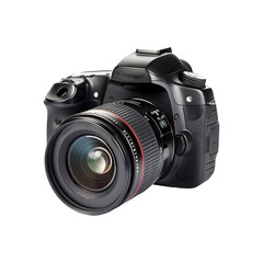 Black Digital-Camera (PNG) isolated on transparent background