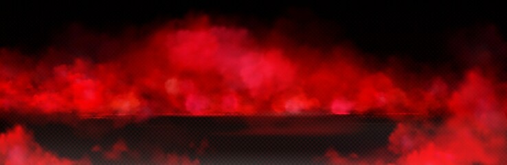 Red Smoke Overlay Effect Black Background