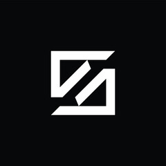 Obraz premium Simple Geometric GG or S Logo