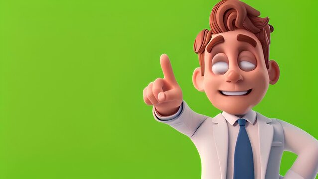 Businessman on Greenscreen Background