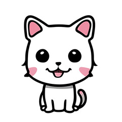 Obraz na płótnie Canvas A cute cartoon Dog. Perfect for sticker, t-shirt or Design template. generative AI. V 