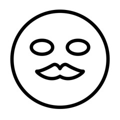 emoji moustache