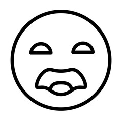 emoji sad Vector Line Icon Design