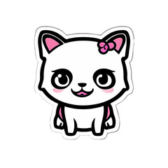 A cute cartoon Dog. Perfect for sticker, t-shirt or Design template. generative AI. V

