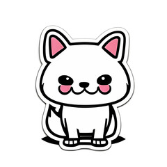 A cute cartoon Dog. Perfect for sticker, t-shirt or Design template. generative AI. V
