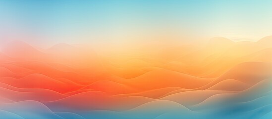 Fototapeta premium The natural landscape glows with an orange and red sky at morning, as clouds drift through the atmosphere creating a picturesque sunset