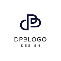 letter d, p, b monogram logo icon design inspiration